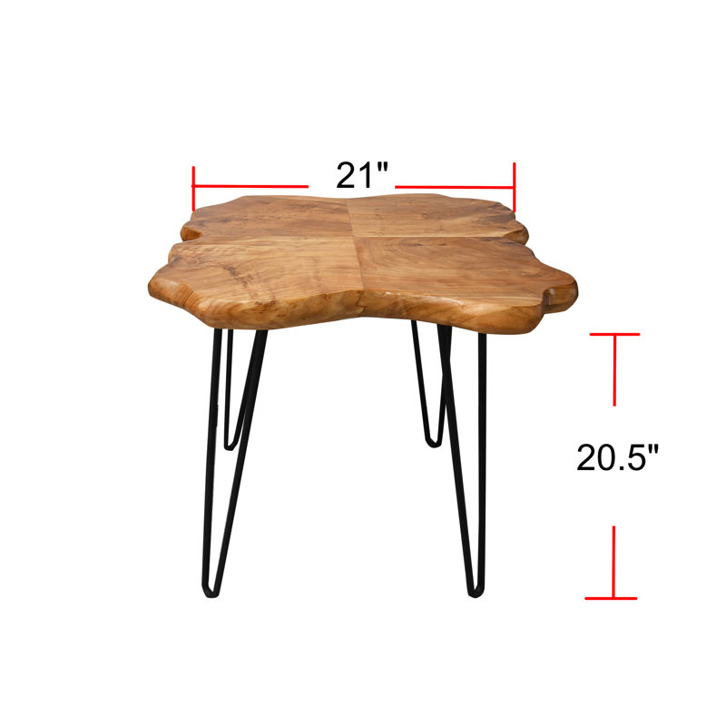 Isuf 4 Pieces Wood Coffee Table