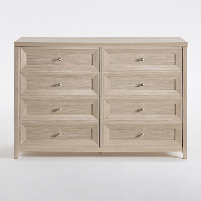147cm W 8 - Drawer Chest of Drawers, Ivory White