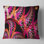 Unique Magenta Fractal Design Pattern - Abstract Printed Pillow