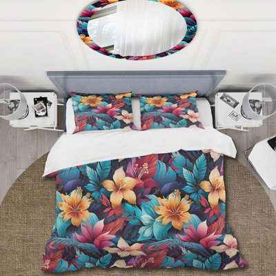 Tropical Mirage Vii Tropical Pattern - Ensemble de housse de couette tropical