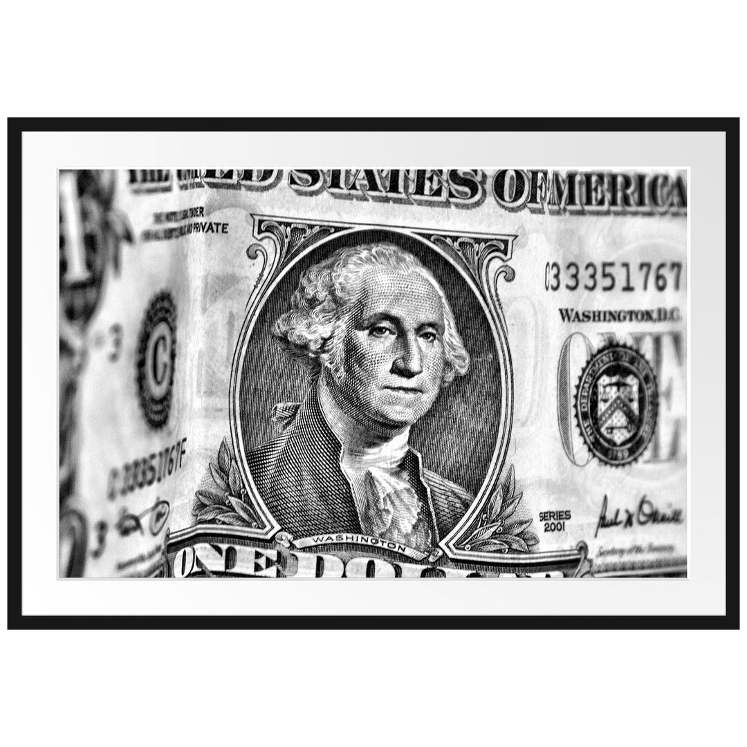 Dollar Banknote Gerahmter Fotodruck Poster