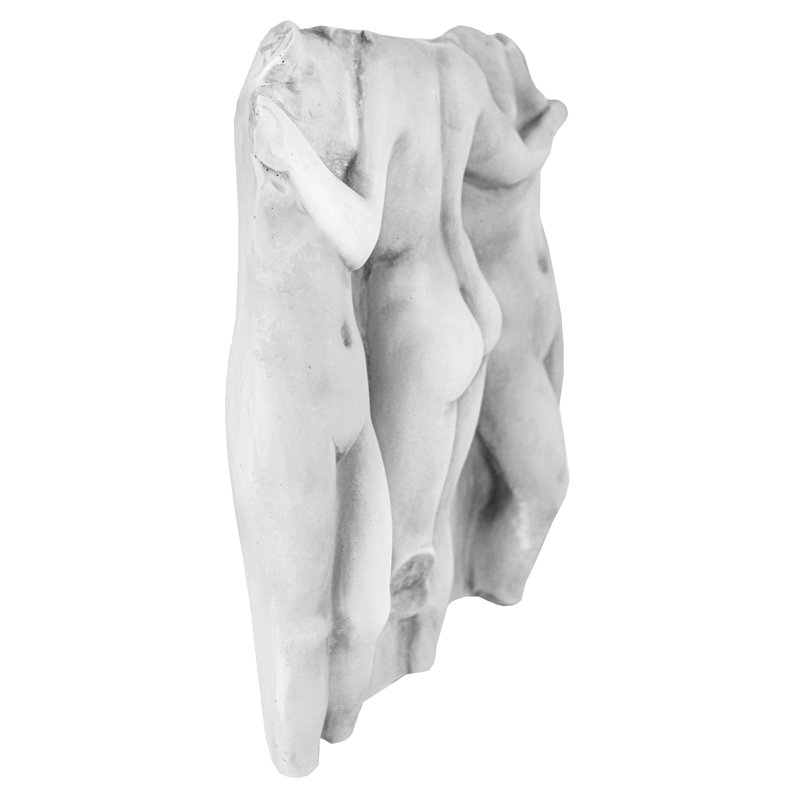 Sculpture murale trois grâces, H 15,5 po x l 15 po x P 3 po