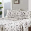Ensemble de draps 4 pièces en toile de cerf gris, 100% flanelle de coton, brossé des deux côtés pour plus de douceur.-125564324
