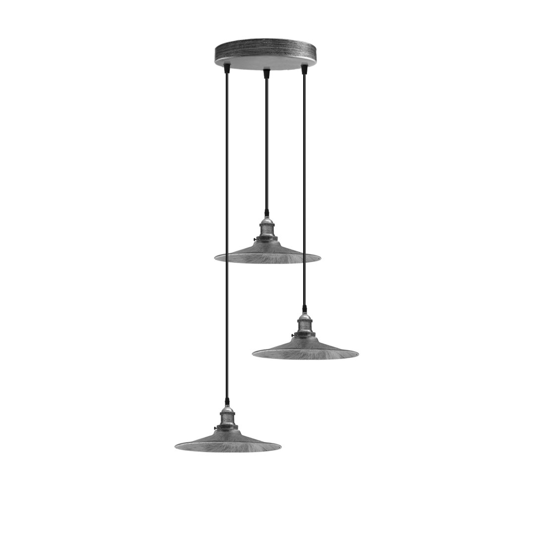 Frohlinger 3 - Light Brushed Silver Cluster Pendant