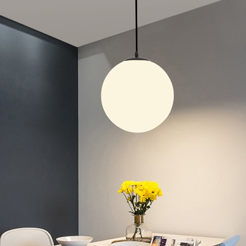 1 - Light Black Single Pendant, 12" H x 12" W x 12" D