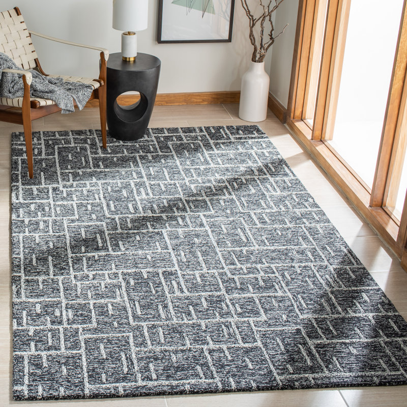 Willowood Hand Tufted Wool Geometric Rug, Rectangle 6' x 9'