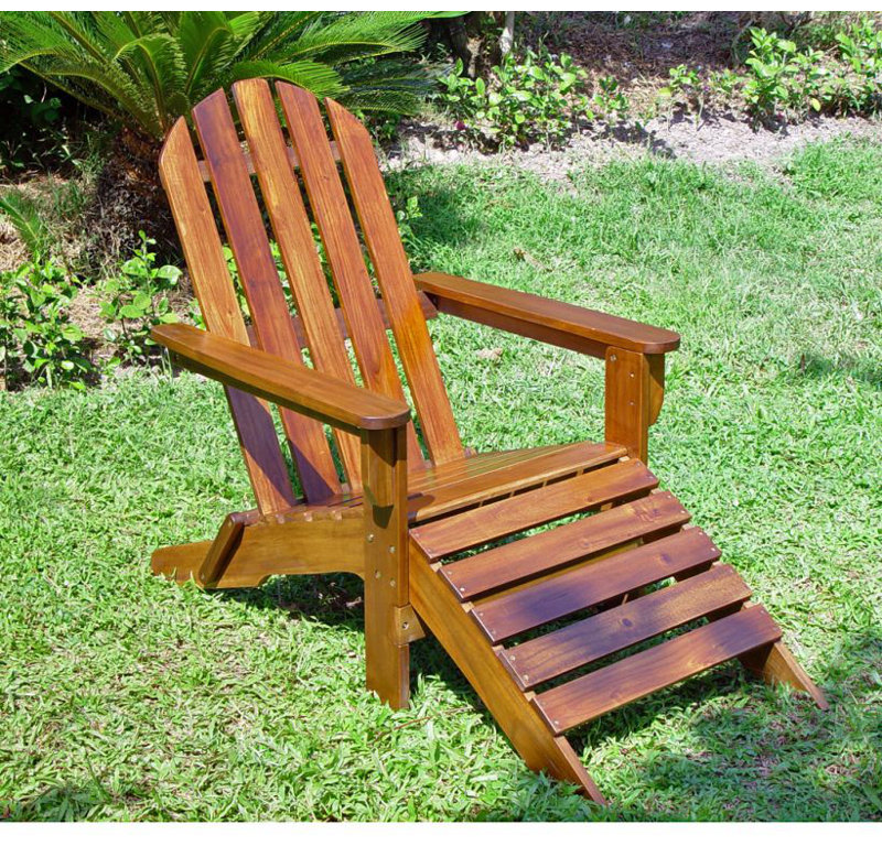 Aryaveer Adirondack Chair with Ottoman
