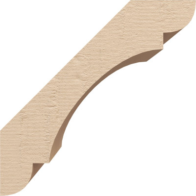 Timberthane Rough Cedar Faux Wood Olympic Knee Brace, 5"W x 6"D x 6"H, Primed Tan