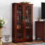 Armoire multimédia à panneau de fenêtre noire-33089847