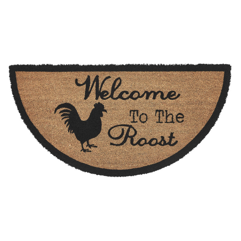 Tapis Down Down Welcome to the Roost Coir 16,5 x 33