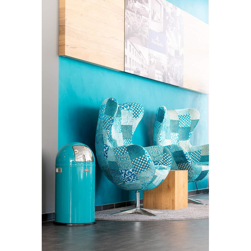 Pushboy 50L Bin, Turquoise
