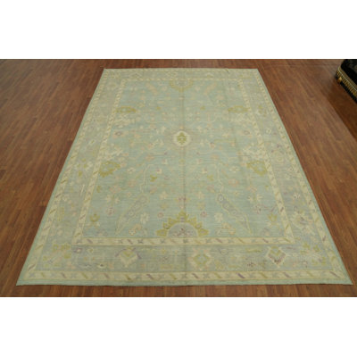 Vegetable Dye Oushak Turkish Area Rug 9x12