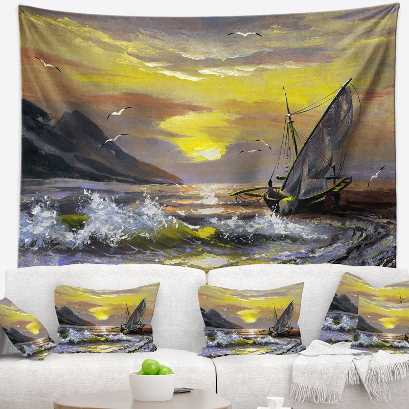 Rencontrez-vous bientôt tapisserie Seascape, H 50 po x l 60 po