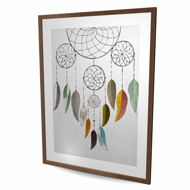 Capteur de rêves - Reproduction matte encadrée Hygge pour la décoration intérieure