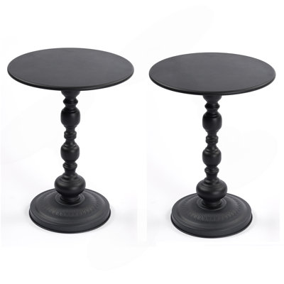 2P, table de bout vintage en métal, table d'appoint ronde pour table de chevet et table d'appoint