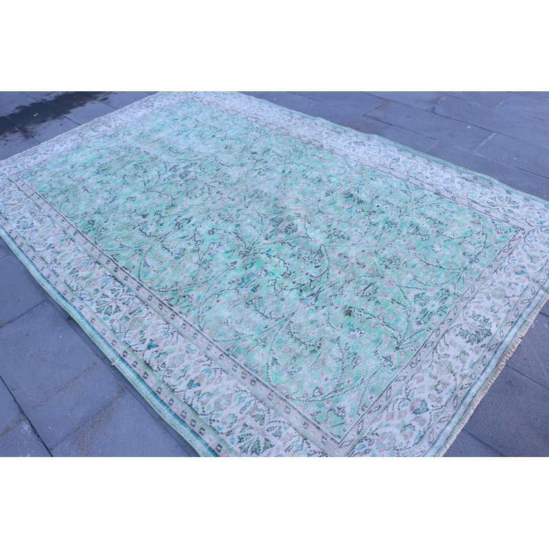Grand tapis rétro rétro Anatolian - Oushak rustique antique parfait pour la décoration de salle à manger