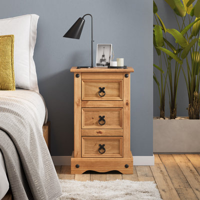 Bridewell 35cm W Solid Wood Bedside Table