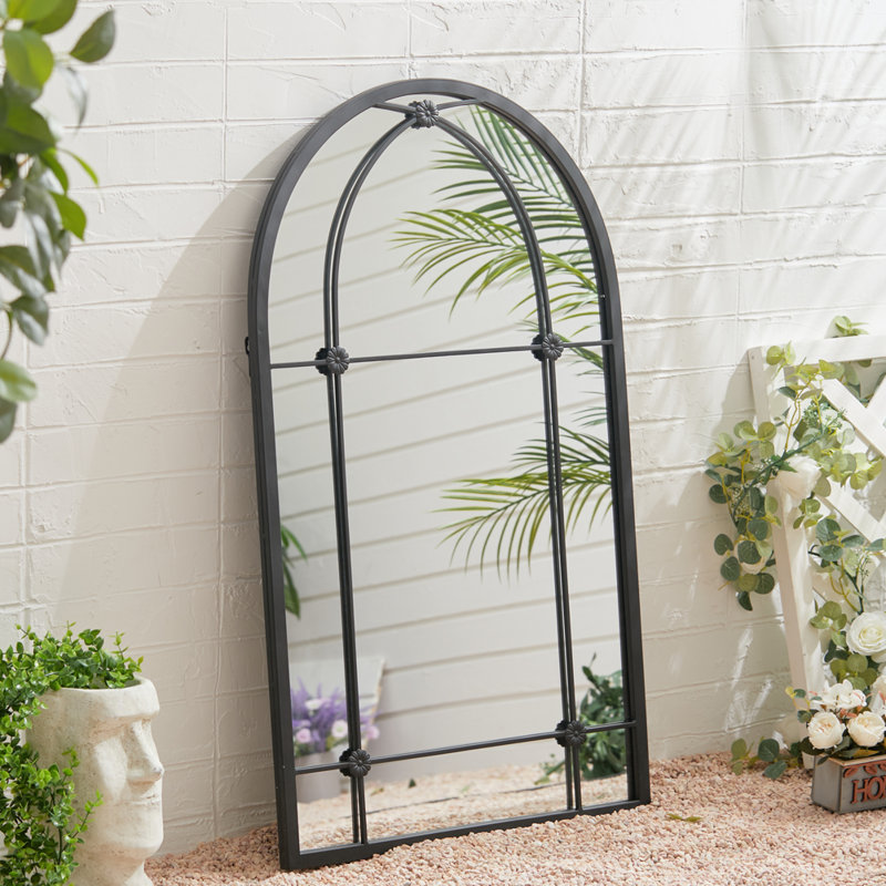 Iron Bowfront Mirror