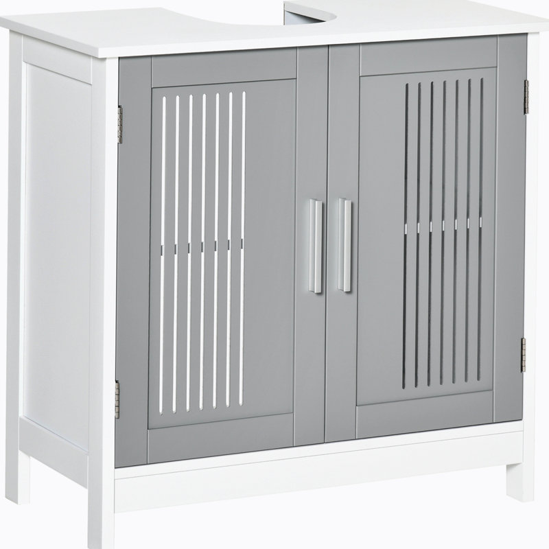 23.50'' Single Bathroom Vanity Base Only, White/Gray