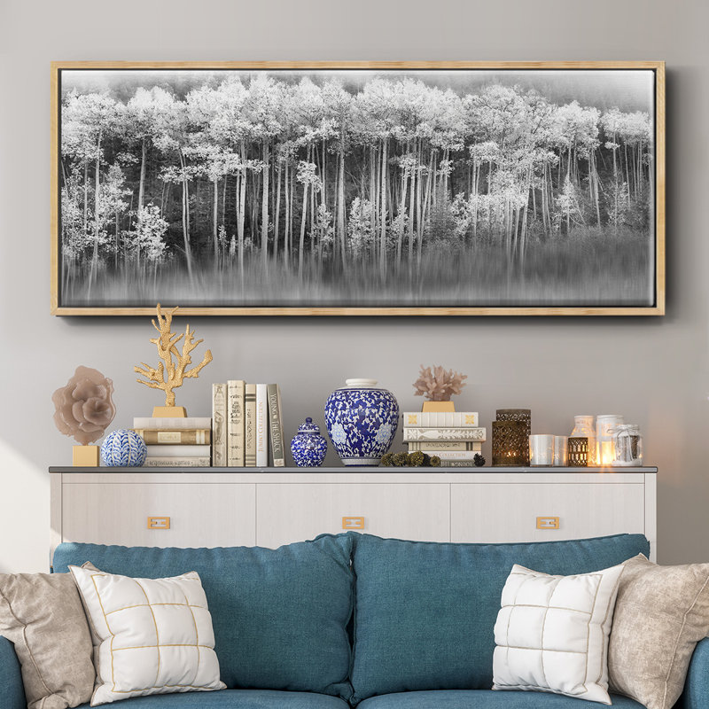 Toile encadrée Dreamy Aspen, H 12 po x l 30 po