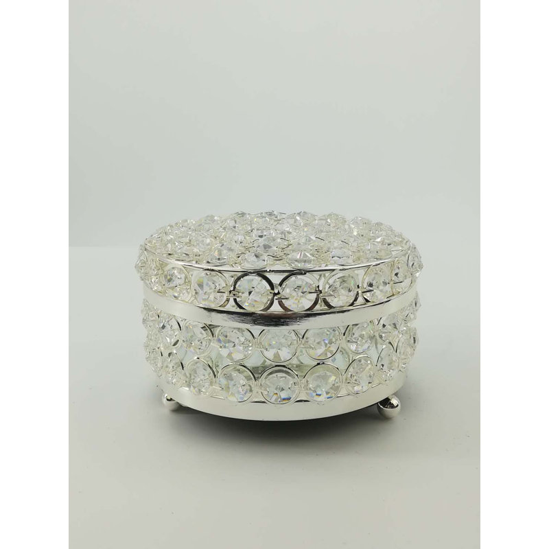 Boîte à bijoux ronde en cristal