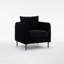 Chaise d'appoint en velours avec coussin et pieds en métal Shalon-114549914
