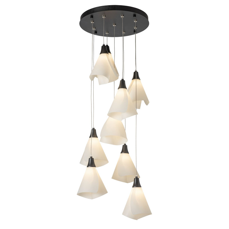Mobius - Luminaire suspendu grappe, H 80 po x l 17,3 po x P 17,3 po, Noir, 9