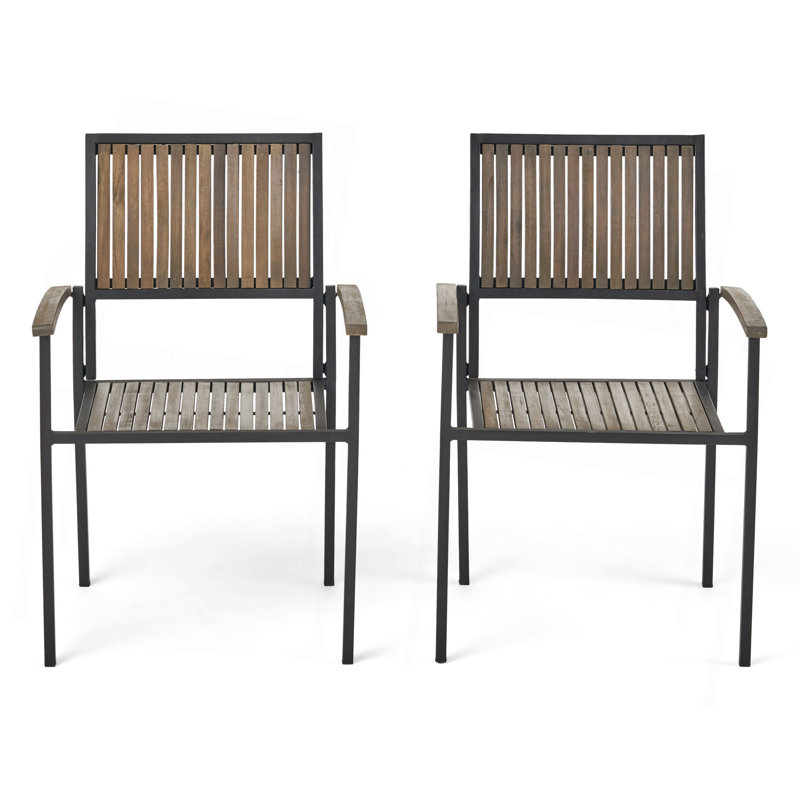 Wood Outdoor Dining Armchair