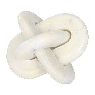 Emilien 6" W Modern Marble Knot Sculpture