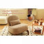 Fauteuil de chambre compact et polyvalent, ensemble de 2, revêtement en velours avec pieds en bois massif