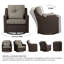 Fauteuil de patio pivotant avec repose-pieds Keaisha-612598832