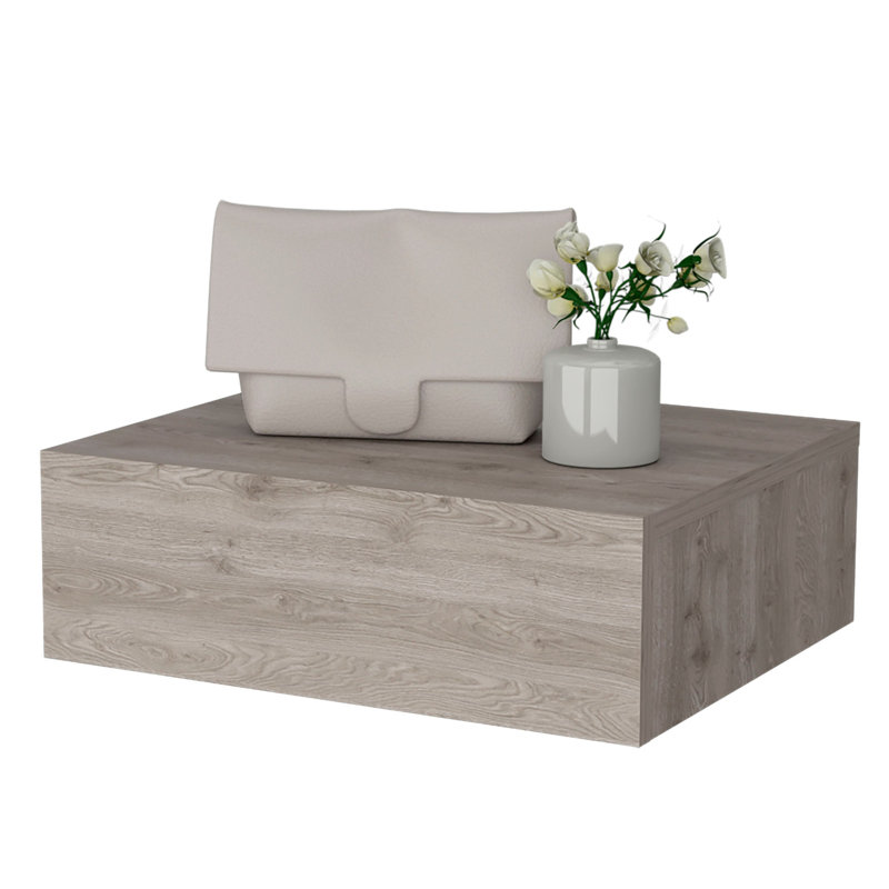 Table de chevet fonctionnelle en gris avec un grand espace de tiroir pour une expérience confortable, Gris clair