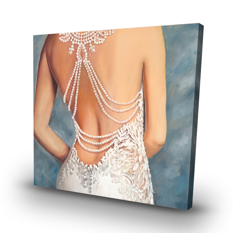 Wedding dress - 32"x32" art on canvas