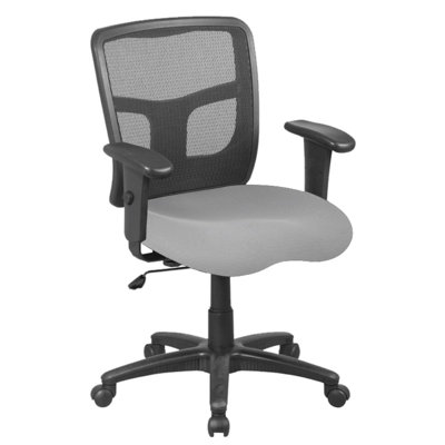 Y Mesh Back Office Chair with Back Support and Adjustable Arms, Grey