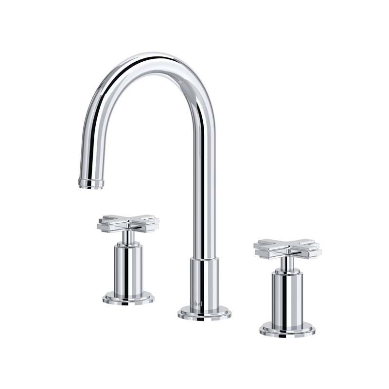 Manifesto Widespread Lavatory Faucet With C-Spout, Chrome