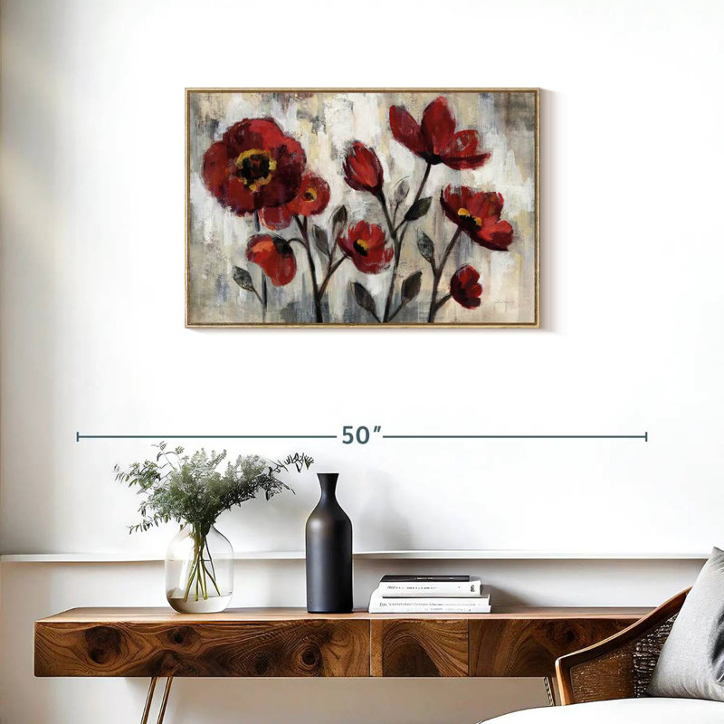 Simplicité florale, Cadre flottant en bois naturel, 31 po x 21 po