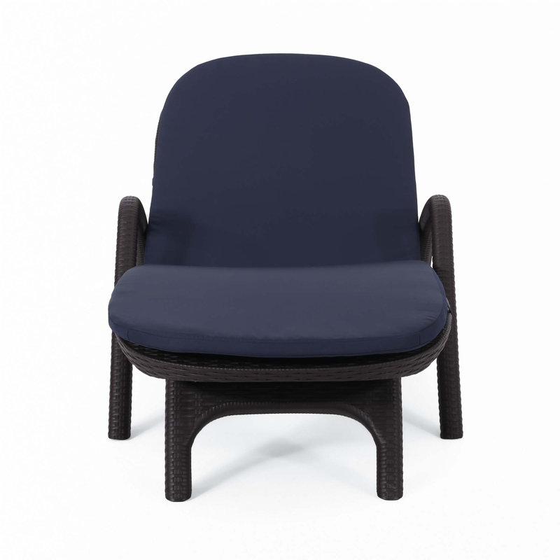 Chaise longue d'extérieur avec coussin