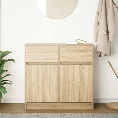 Sideboard With Drawer 80X34x76 Cm Engineered Wood