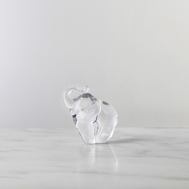 Handmade Glass Elephant Figurine
