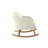 Beige Rocking Chair With Frame And Cushions, Relaxing In Living Room Iron Wood Structure, Great For Patio Relaxation-1352344046
