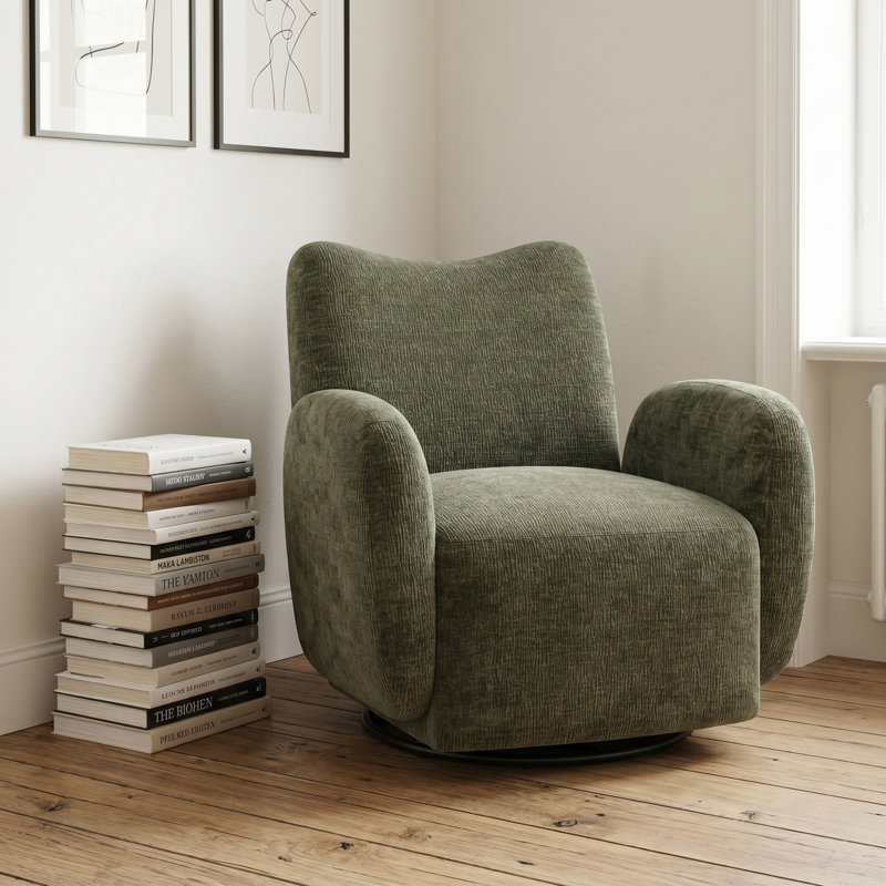 Fauteuil d'appoint pivotant à 360 °, Green