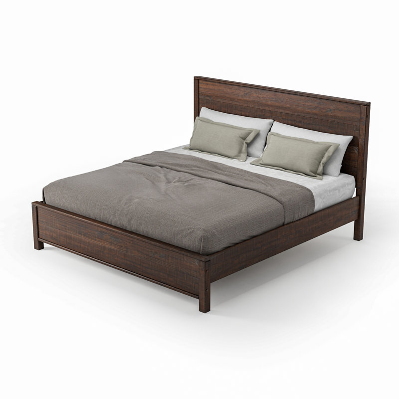 Standard Baja Platform Bed - King Size - Walnut Finish, Walnut, King