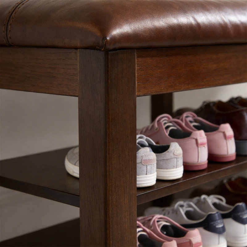 Triple-Tier Adjustable Shoe Storage Bench, 20.5" H x 39.6" W x 12" D