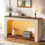 Console Farmhouse Led, table d'entrée de vestibule en bois, canapé rétro long et étroit derrière le canapé-115115930