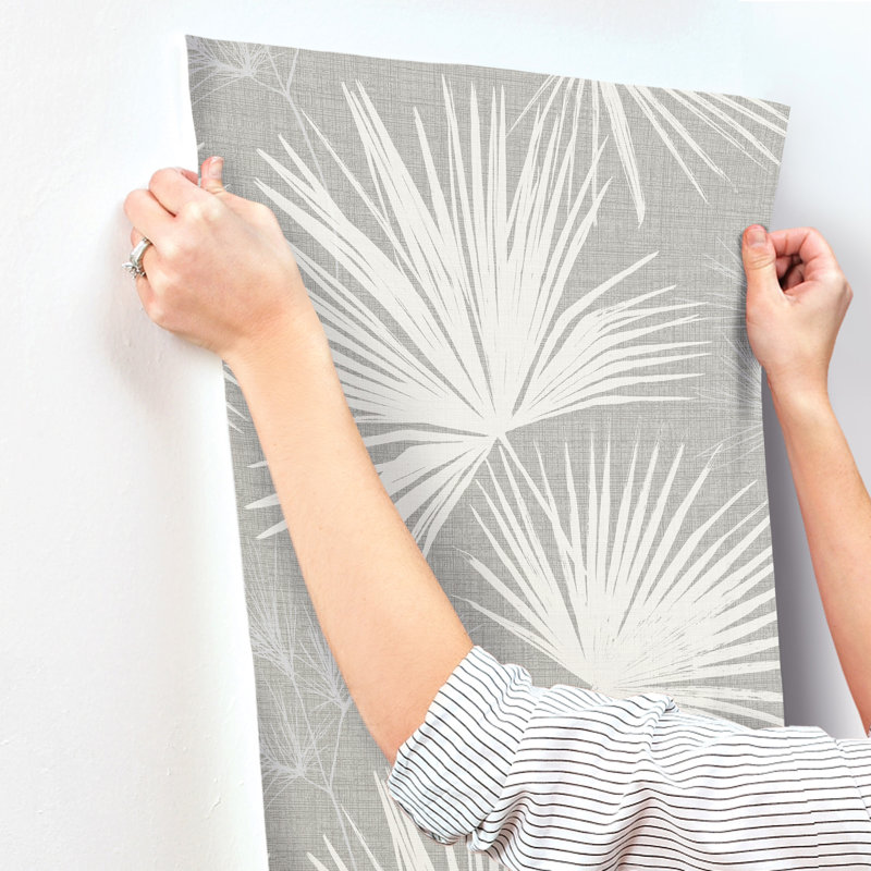 Hatteras Palms Wallpaper, Gray
