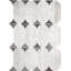 Daltile Perfit Mosaix Natural Stone Spring Mosaic in Polished Ashen Palissandro & Carrara White