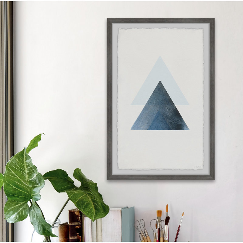 «Blue Triangle Magic», reproduction encadrée, H 36 po x l 24 po x P 1,5 po