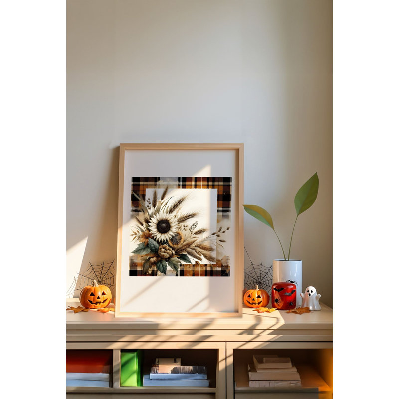 «Spooky Halloween», peinture décorative encadrée de 13,0 po x 19,0 po | Cadre 100% bois massif (épaisseur: 0,8 pouce) et art 100% bois aggloméré (épaisseur: 0,1 pouce) | Impression numérique, pour la décoration festive et les célébrations saisonnières