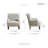 Garrix 31.5" Modern Textured Accent Chair with Button-Tufted Back, Nailhead Trim & Turned Wood Legs