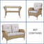 Aluel Wicker 4 - Person Patio Conversation Set with Cushions-87655107